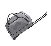 Bolsa De Lona con Ruedas Maleta de Viaje con Ruedas for Hombre y Mujer, Bolsas Equipaje Gran Capacidad, Cabina Lona Plegable, Mano para Viajes, Trabajo Y Ocio(Gray)