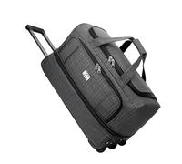 Bolsa de lona con ruedas, resistente al agua, con ruedas, para fin de semana, bolsa de viaje para deportes, viajes, gimnasio, Gris L, Uso diario