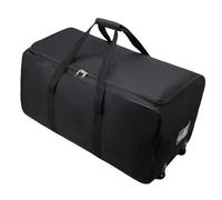 Bolsa de lona con ruedas y organizador plegable para excursiones deportivas y vacaciones, Black, 79cm×40cm×39cm, como se muestra en la