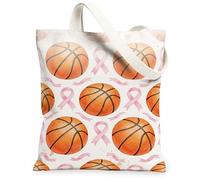 Bolsa de lona de baloncesto para mujer, deportiva, juguetona, cinta de melocotón, remolino, ninguno naranja, lavable, reutilizable, bolsas de comestibles para compras, brunch, parque, biblioteca