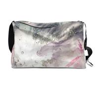 Bolsa de lona de cuero con diseño artístico para hombre, mujer, niños y niñas, fin de semana de mármol artístico durante la noche, deportes, gimnasio, bolsa de viaje, bolso cruzado de un solo hombro,