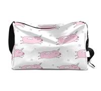 Bolsa de lona de cuero con diseño de unicornio de cerdo para hombre, mujer, niños y niñas, cerdo Pegasus, fin de semana, deportes, gimnasio, bolsa de viaje, bolso cruzado de un solo hombro, color,