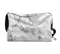 Bolsa de lona de cuero con estampado de mármol artístico para hombre, mujer, niños y niñas, fin de semana de mármol durante la noche, deportes, gimnasio, bolsa de viaje, bolso cruzado de un solo