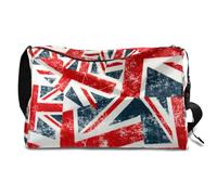 Bolsa de lona de cuero con la bandera del Reino Unido para hombre, mujer, niños y niñas, diseño de bandera del Reino Unido, fin de semana, deportes, gimnasio, bolsa de viaje, bolso cruzado de un solo