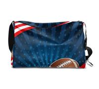 Bolsa de lona de cuero con pelota americana de fútbol para hombre, mujer, niños y niñas, fin de semana de baile, deportes nocturnos, bolsa de gimnasio, bolsa de viaje, bolso cruzado de un solo hombro,