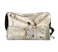 Bolsa de lona de cuero con símbolo de Egipto para hombre, mujer, niños y niñas, fin de semana del Antiguo Egipto, bolsa de gimnasio, bolsa de viaje, bolso cruzado de un solo hombro, color, 18.5L,