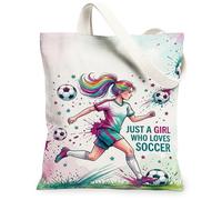 Bolsa de lona de fútbol para mujer, activa, dinámica, estrellas, hierba, verano, verde, lavable, reutilizable, ideas para ir de compras, Verde, 13x15 Inch