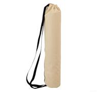 Bolsa de lona de gran capacidad para esterilla de yoga con cierre de cordón y correa de hombro ajustable para gimnasio, pilates, viajes, color amarillo, 22 x 110 cm