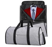 Bolsa De Lona De La - Bolsa De Maleta De Mano | Bolsa De Viaje De Light Gray Convertible Carry On Garment | Bolsa De Traje De Maleta con Múltiples Bolsillos con Cremallera para Viajes, Playa, D
