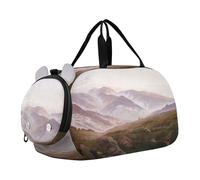 Bolsa de lona de mano para niños, bailarines azules, estampados Edgar Degas, fin de semana, noche, para niñas, equipaje de viaje para niños y deportes, Cuadro de Caspar David Friedrich, Classic