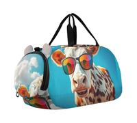 Bolsa de lona de mano para niños, bolsas de noche para niños, hermosas bolsas de lona para viajar, bailar, Cool Vibe Cow Summer, Classic