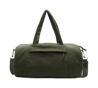 Bolsa de lona de pana espaciosa y ligera, bandolera de hombro, bolsa deportiva funcional para fitness, viajes, gimnasio de pana funcional, Green
