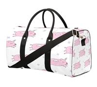 Bolsa de lona de viaje con diseño de cerdo y unicornio, para mujeres, hombres, niños, niñas, niños, cerdo Pegasus, 22.7 L, bolsa de fin de semana, bolsa de hombro, bolsa de equipaje para deportes,