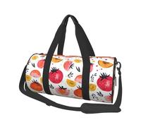 Bolsa de lona de viaje con estampado de limón y papaya, granada, bolsas de gimnasio para mujeres y hombres, bolsas de viaje para fin de semana durante la noche
