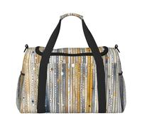 Bolsa de lona de viaje con lunares a rayas, arte abstracto, gimnasio, durante la noche, para hombres y mujeres, equipaje de mano ligero para entrenamiento, vacaciones