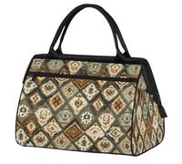 Bolsa de lona de viaje con patrón bohemio para mujeres, hombres, niños y niñas, bolsa de fin de semana, bolsa de viaje de 24 L, bolsa de cabina, para deportes, gimnasio, yoga, color, Big, Organizador