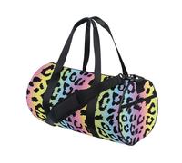 Bolsa de lona de viaje para hombres y mujeres, diseño de leopardo arcoíris, bolsa de viaje grande unisex de alta capacidad, bolsa de gimnasio deportiva, Leopardo 51, talla única