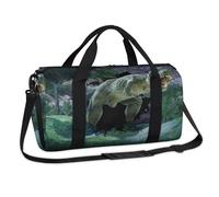 Bolsa de lona deportiva 3D con diseño de tiranosaurio del bosque Rex Dino para fin de semana, bolsa de viaje, gimnasio, equipaje para niños, niñas, niños, mujeres y hombres