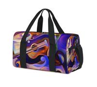 Bolsa de lona deportiva abstracta para niños, niñas, mujeres, hombres, música, durante la noche, fin de semana, bolsa de viaje, bolsa de viaje para el gimnasio, bolsas de lona casuales
