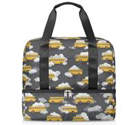 Bolsa de lona deportiva amarilla para mujeres, hombres, niños y niñas, 21 L, para fin de semana, para viajes, gimnasio, yoga, color, Big, Organizador de bolsas