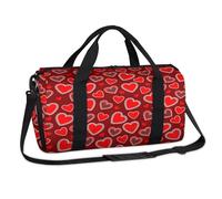 Bolsa de lona deportiva con corazón rojo para el día de San Valentín, bolsa de viaje informal para viajes, gimnasio, equipaje, para niños, niñas, niños, mujeres y hombres