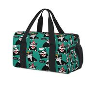 Bolsa de lona deportiva con diseño de bulldog francés, para fin de semana, para la noche, informal, viajes, gimnasio, para niños, niñas, niños, mujeres y hombres