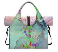 Bolsa de lona deportiva con diseño de calavera y árbol de mármol con compartimento para zapatos, bolsa de fin de semana, bolsa de equipaje para gimnasio, yoga, viajes, color, L, Bolsa de viaje