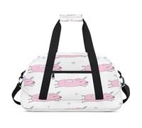 Bolsa de lona deportiva con diseño de cerdo y unicornio, para mujeres y hombres, Pig Pegasus de 24 L, bolsa de fin de semana, bolsa de viaje, gimnasio, para niños y niñas, color, 24 L, Organizador de