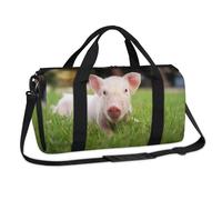 Bolsa de lona deportiva con diseño de cerdos lindos para fin de semana, bolsa de noche, casual, para viajes, gimnasio, equipaje, para niños, niñas, niños, mujeres y hombres