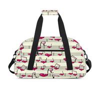 Bolsa de lona deportiva con diseño de corazón y notas musicales para mujeres y hombres, bolsa de viaje de 24 litros, bolsa de viaje para el gimnasio para niños y niñas, color, 24 L, Organizador de