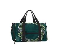 Bolsa de lona deportiva con diseño de corona de rama de olivo con compartimento para zapatos, ligera, para gimnasio, fin de semana para hombres y mujeres, bolsa de viaje impermeable con bolsillo