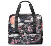 Bolsa de lona deportiva con diseño de dragón y luna para mujeres, hombres, niños y niñas, 21 L, para fin de semana, para viajes, gimnasio, yoga, color, Big, Organizador de bolsas