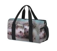 Bolsa de lona deportiva con diseño de erizo, para fin de semana, para la noche, informal, viajes, gimnasio, para niños, niñas, niños, mujeres y hombres