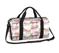 Bolsa de lona deportiva con diseño de flores japonesas, bolsa de fin de semana, bolsa casual para viajes, gimnasio, equipaje, bolsa de lona para niños, niñas, niños, mujeres y hombres