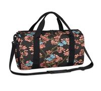 Bolsa de lona deportiva con diseño de flores japonesas y mariposas, para fin de semana, para viajes, gimnasio, equipaje, para niños, niñas, niños, mujeres y hombres