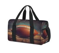 Bolsa de lona deportiva con diseño de fútbol americano para niños, niñas, mujeres, hombres, durante la noche, fin de semana, bolsa de viaje, gimnasio, casual, bolsa de lona