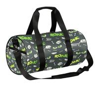 Bolsa de lona deportiva con diseño de huesos de dinosaurio, bolsa de lona ligera para el hombro, bolsa de viaje para hombres y mujeres (patrón de dibujos animados), huesos de dinosaurio, 17.6(L) x