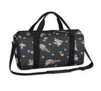 Bolsa de lona deportiva con diseño de koala con diseño floral de koala, para fin de semana, para la noche, viajes, gimnasio, equipaje, para niños, niñas, niños, mujeres y hombres