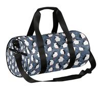 Bolsa de lona deportiva con diseño de pingüino animal, bolsa de lona ligera para el hombro, bolsa de viaje para hombres y mujeres (pingüino), PINGÜINO (ANIMAL PENGUIN), 17.6(L) x 9(W) x 9(H) inch