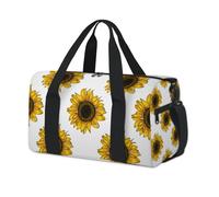 Bolsa de lona deportiva con diseño floral, girasoles florales, para fin de semana, para la noche, para viajes, gimnasio, para niños, niñas, mujeres y hombres