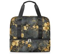 Bolsa de lona deportiva con diseño floral para mujeres, hombres, niños y niñas, 21 L, para fin de semana, para viajes, gimnasio, yoga, color, Big, Organizador de bolsas