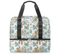 Bolsa de lona deportiva con diseño tropical hawaiano para mujeres, hombres, niños y niñas, 21 L, para fin de semana, para viajes, gimnasio, yoga, color, Big, Organizador de bolsas
