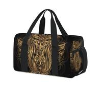 Bolsa de lona deportiva con estampado de búhos étnicos para fin de semana, bolsa de viaje informal, para viajes, gimnasio, para niños, niñas, niños, mujeres y hombres