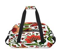 Bolsa de lona deportiva con estampado de flores de cachemira para mujeres y hombres, tribus cachemira, 24 L, bolsa de fin de semana, bolsa de viaje, gimnasio, para niños y niñas, color, 24 L,