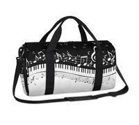 Bolsa de lona deportiva con estampado de piano musical, para fin de semana, para viajes, gimnasio, equipaje para niños, niñas, mujeres, hombres