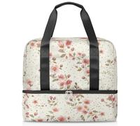 Bolsa de lona deportiva con estampado floral de flores para mujeres, hombres, niños y niñas, 21 litros, para fin de semana, para viajes, gimnasio, yoga, color, Big, Organizador de bolsas