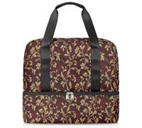 Bolsa de lona deportiva con estampado floral para mujeres, hombres, niños y niñas, 21 L, para fin de semana, para viajes, gimnasio, yoga, color, Big, Organizador de bolsas