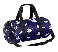 Bolsa de lona deportiva con grulla de corona roja, bolsa de lona ligera para entrenamiento, bolsa de fin de semana, bolsa de viaje para hombres y mujeres (pájaro), rojo ((Red Crowned Crane), 17.6(L) x