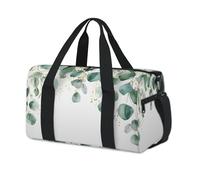 Bolsa de lona deportiva con hojas de eucalipto, para fin de semana, para la noche, informal, viajes, gimnasio, para niños, niñas, niños, mujeres y hombres