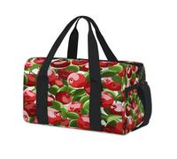 Bolsa de lona deportiva con manzanas de frutas, para fin de semana, para la noche, informal, viajes, gimnasio, para niños, niñas, niños, mujeres y hombres